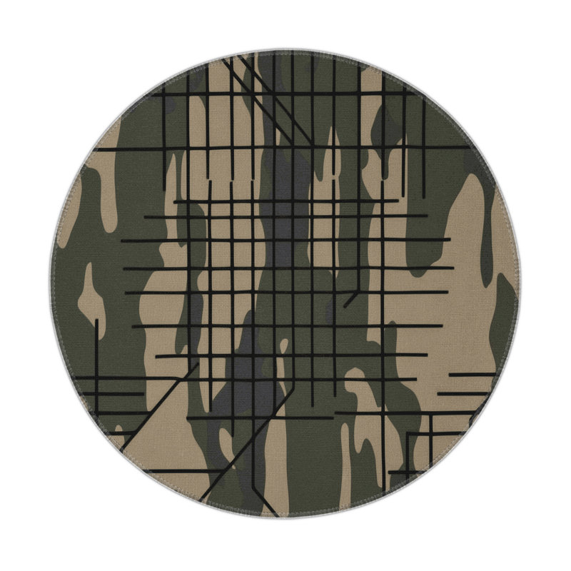 Apex Gridlock Indoor And Outdoor Area Rug, Round 5'