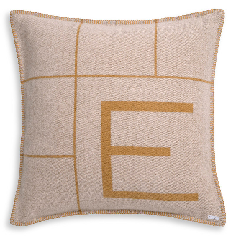 Rhoda Wool Square Pillow Cover & Insert, 27.56"H x 27.56"W, Orange
