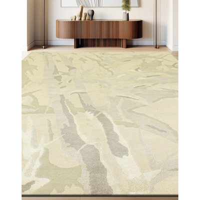Tapis noué à la main ivoire / gris / beige