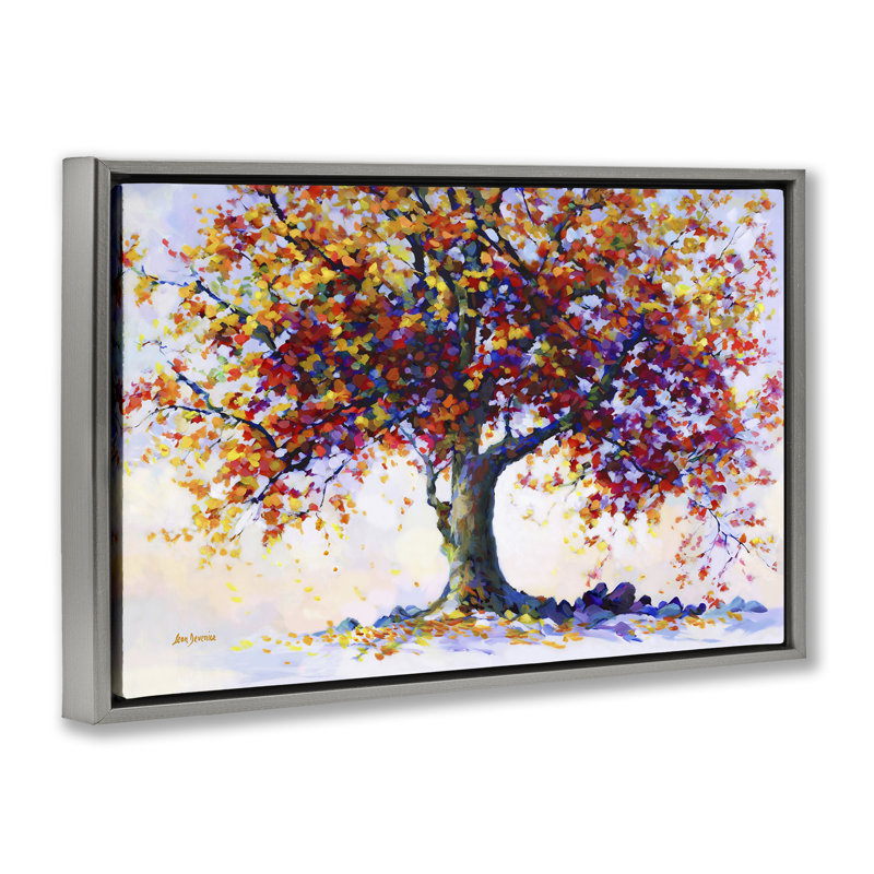 Toile flottante encadrée «Heartfelt Hues» par Leon Devenice, Cadre flottant gris lustré, H 17 po x l 25 po