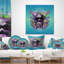 Tête de mort avec lunettes et papillons - coussin imprimé abstrait-29516062-29516059