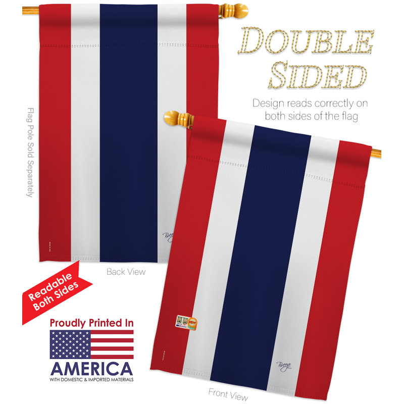 Double Sided 40'' H x 28'' W Polyester Flag Set