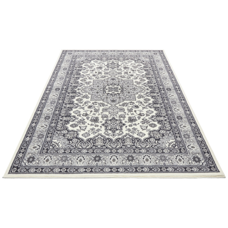 Parun Tabriz carpet in gray, Rectangle 200 x 290cm