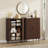 24 Pair Shoe Storage Cabinet, 31.5 Inch 6-Tier Shoe Cabinet with Adjustable Shelves & Sliding Doors, Mid-Century Modern Freestanding Shoe Storage Organizer for Entryway, Hallway, Living Room-101295443-103896335
