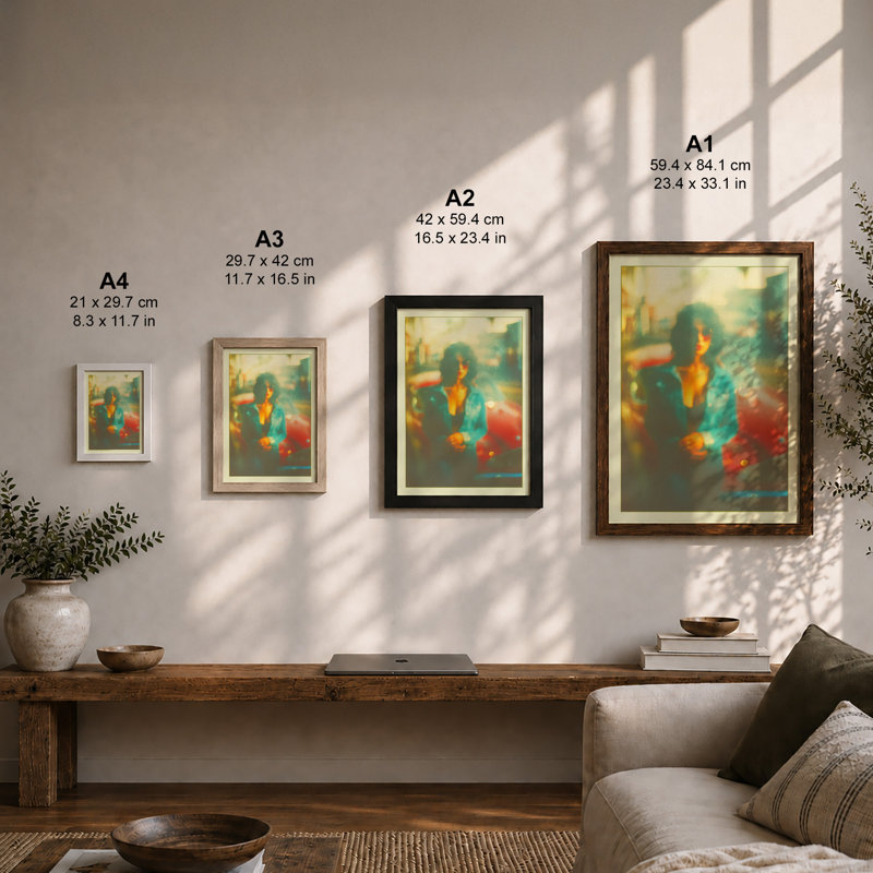 Two Souls, One Light Modern 1 Piece Single Picture Frame Wall Art, A1 - 84.1 x 59.4 cm, Walnut