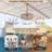 15" Plug-in Bamboo Cage Fan Light - 18ft Cord, Remote, 6-speed Reversible, 30db Quiet, 24w Tunable