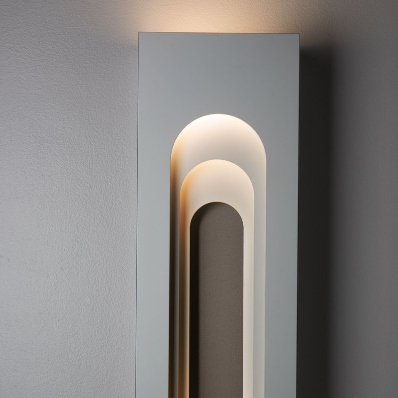 Procession Arch Aluminum Outdoor Flush Mount, 27.5" H x 8" W x 3.9" D, Coastal Burnished Steel, Coastal White