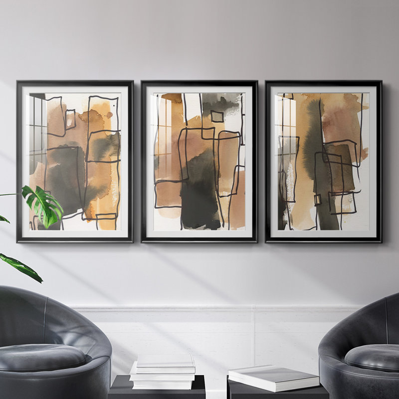 «Retro Vibe I», reproduction encadrée de qualité supérieure - prête à être accrochée, Cadre noir