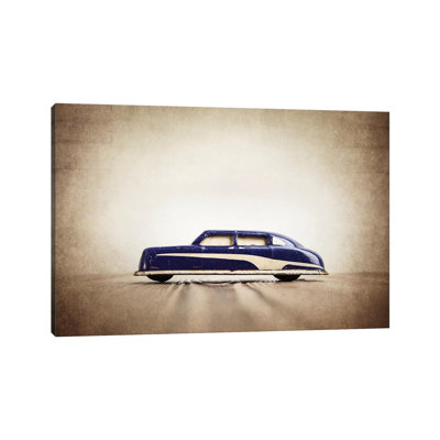 Argo Purple and White Sedan 1 Piece Wall Art on Canvas