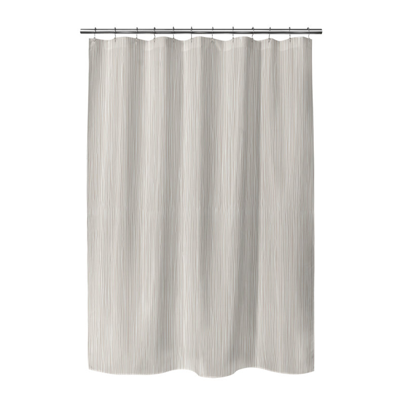 Rideau de douche léger Tess, Taupe Striped 5