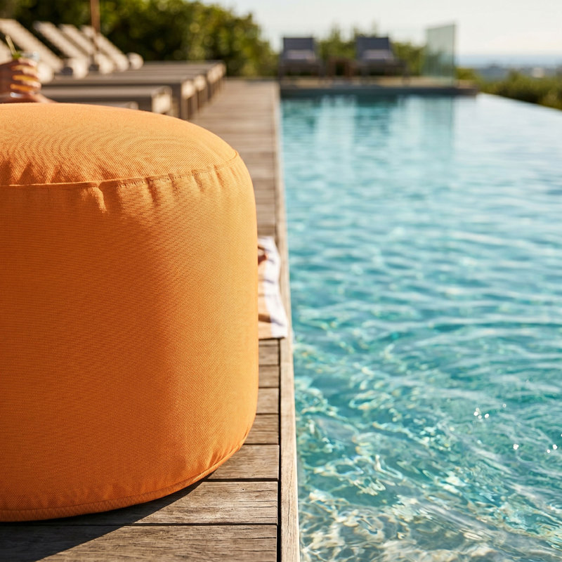 Pouf d'extérieur Soleil, Orangé