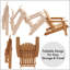 Ensemble de 4 chaises Adirondack surdimensionnées en bois et pliables - Espresso-1485731710