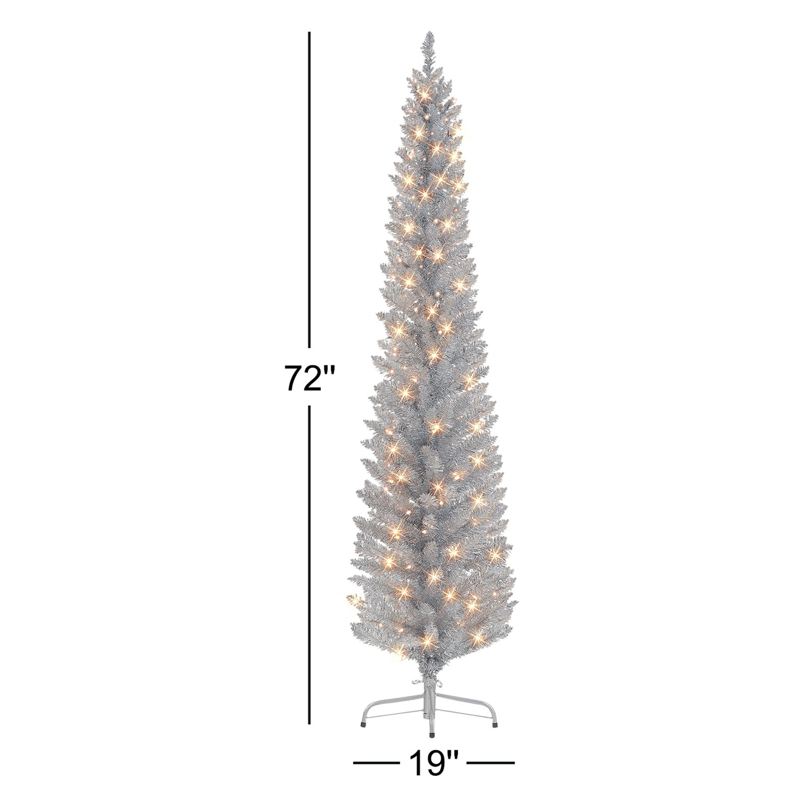 Grodin Lighted Artificial Christmas Tree, 6'
