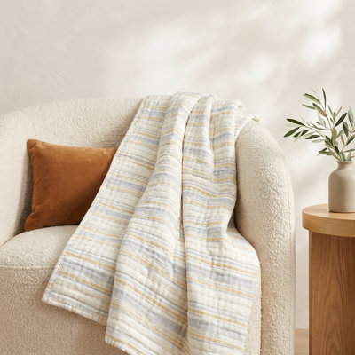 Benoit Cotton Quilted Throw Blanket
