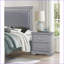 Table de chevet 2 tiroirs gris traditionnel-785630414