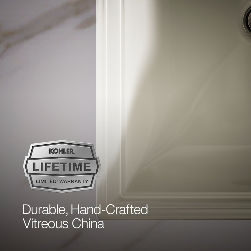 Memoirs® Vitreous China Rectangular Undermount Bathroom Sink with Overflow, Biscuit