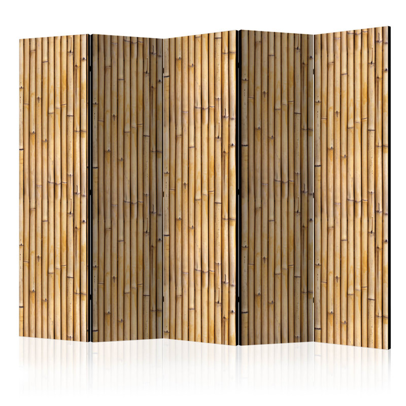 Gomar 225cm W x 172cm H 5 - Panel Solid Wood Folding Room Divider