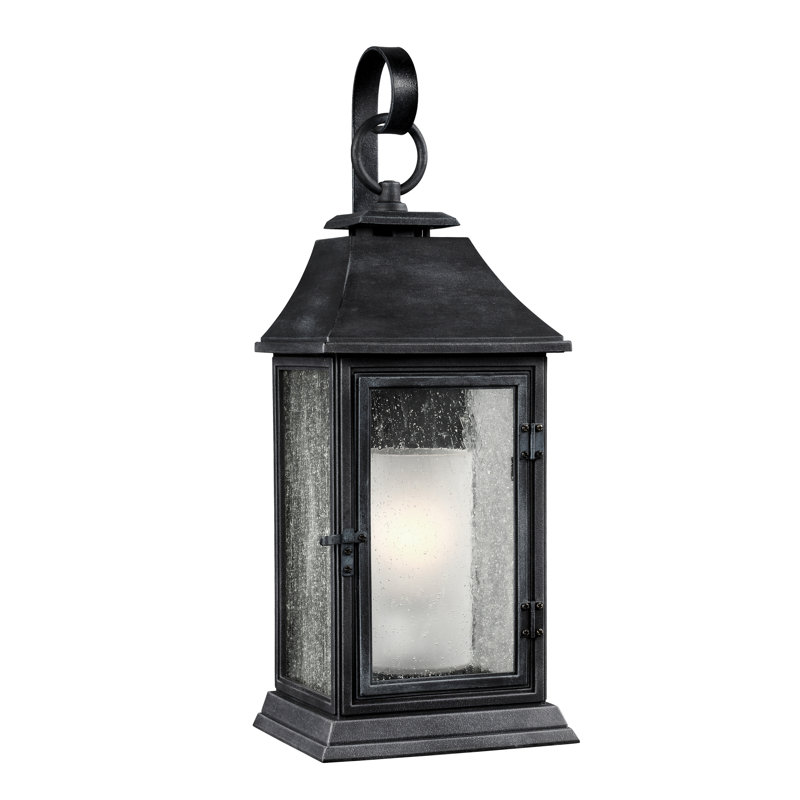 Shepherd 1 - Light Outdoor Wall Lantern, Dark Weathered Zinc, 35.13" H x 11.5" W x 12.88" D