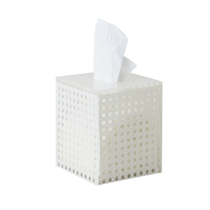 Reed Tissue Box, White