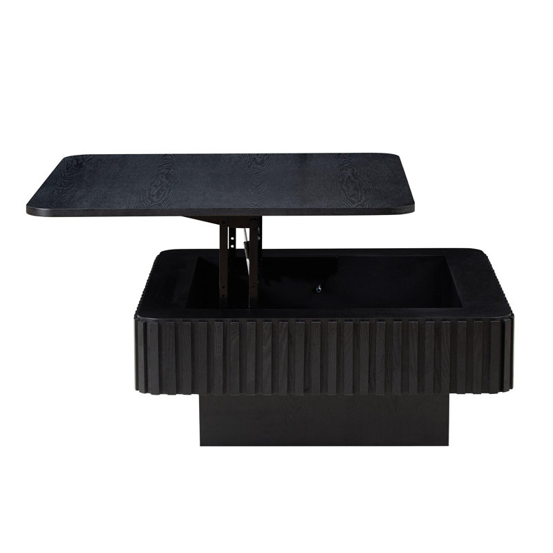 Table basse carrée 35,43 pouces Modern Handcraft, Noir