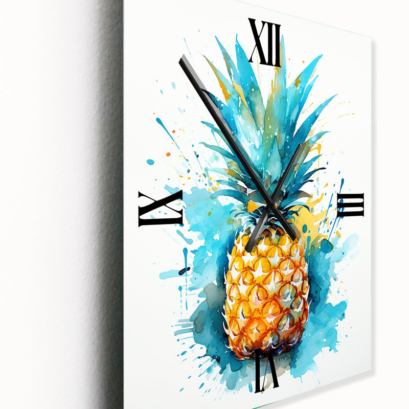 Horloge murale Graceton - Ananas surdimensionnée, Moyen