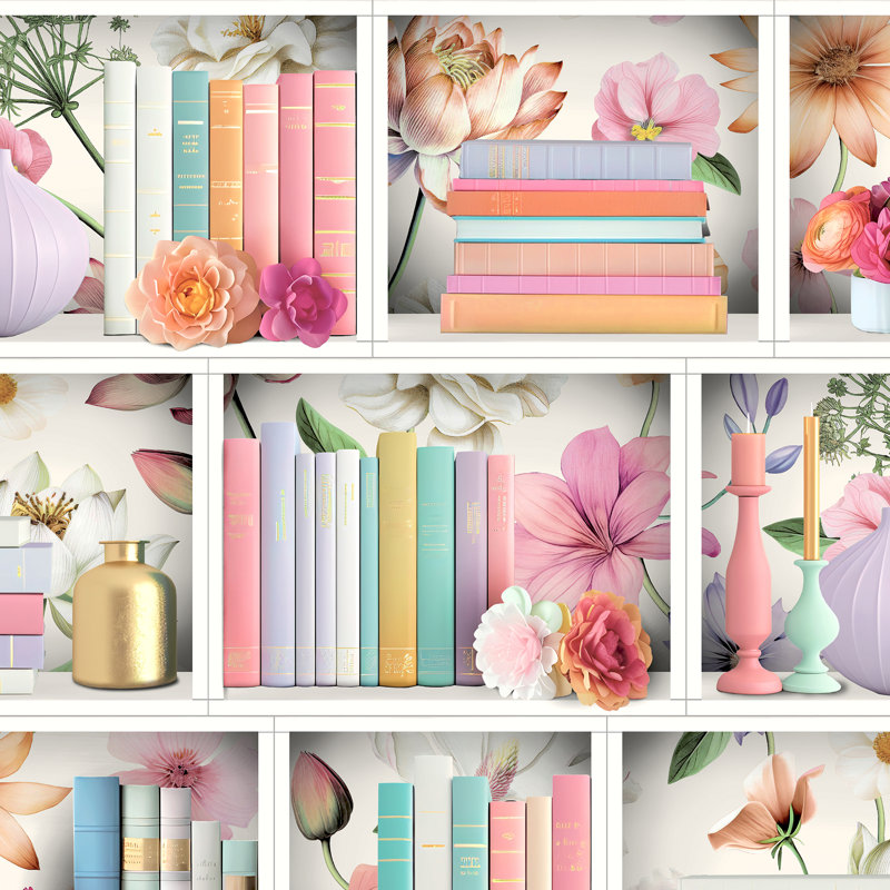 Blossom Shelves Wallpaper Sample