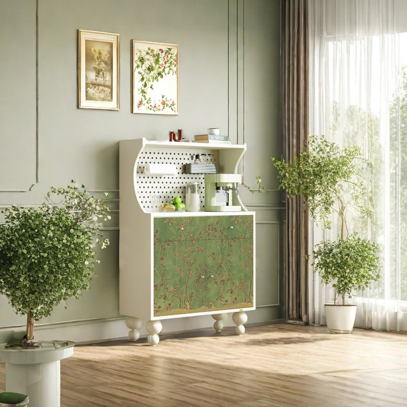 French style modern creative accent cabinet, White