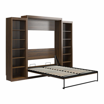 Wexford Murphy Bed with Side Storage Bookcases