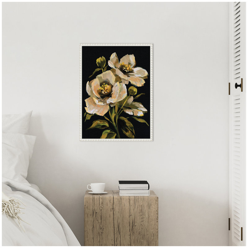 «Moody Floral 8» par Bartley, reproduction d'art sur toile encadrée