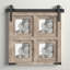 Wooden 4 Slot Brown Wall Photo Frame with Metal Accent