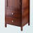 Blake Jelly Walnut Finish 2-Drawer Cupboard Storage Cabinet, 47.3'' H X 17.12'' W X 15.57'' D
