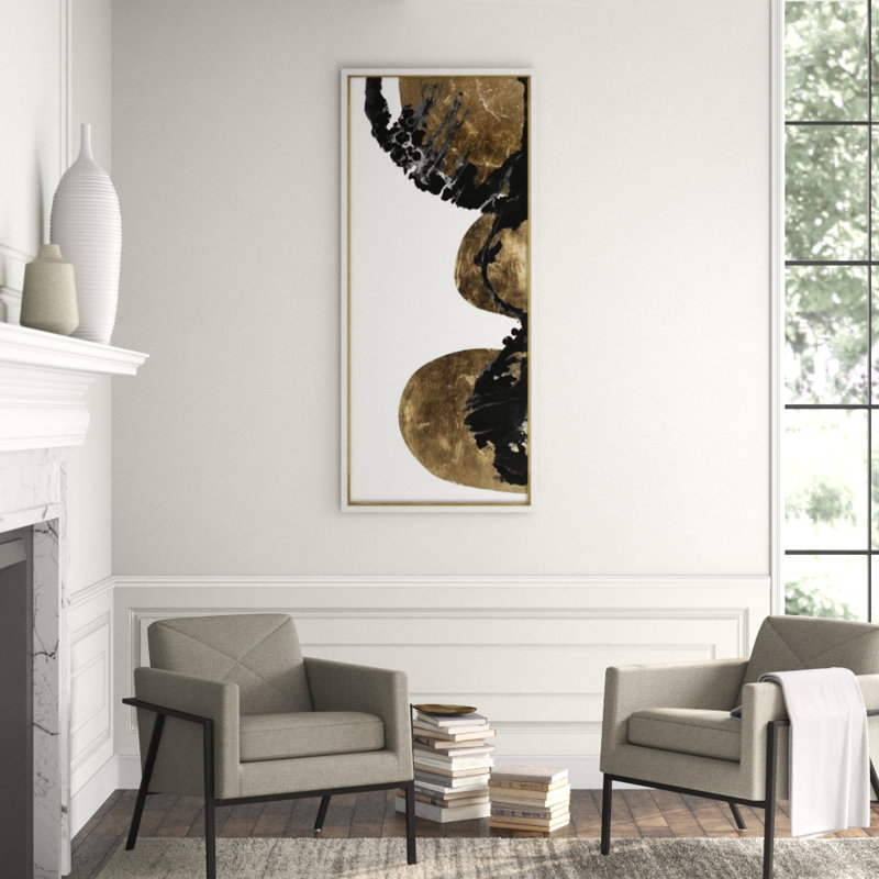 Gilded Indigo I Painting by DAWN SWEITZER, Gild Gold, 68" H x 30" W x 1.5" D