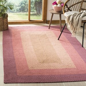 Georgina Hand-Braided Cotton Pink/Beige Area Rug