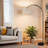 Aurane 1 Light Floor Lamp With Matte Black Finish And Natural Rattan Shade