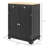 Sideboard With Solid Wood Countertop, Kitchen Storage Cabinet, Coffee Bar Cabinet With 2 Drawers