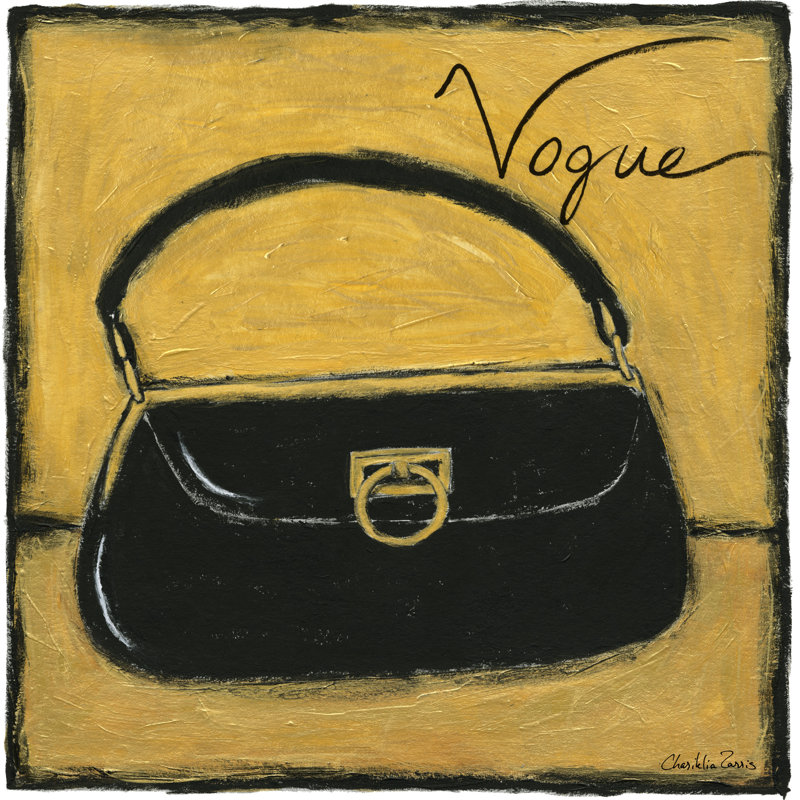 Vogue On Gold by Chariklia Zarris - Wrapped Canvas Painting, 30cm H x 30cm W
