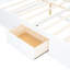 Lit plateforme très grand avec plusieurs tiroirs et tiroirs - conception de rangement abondante et durable White Grace-222765236