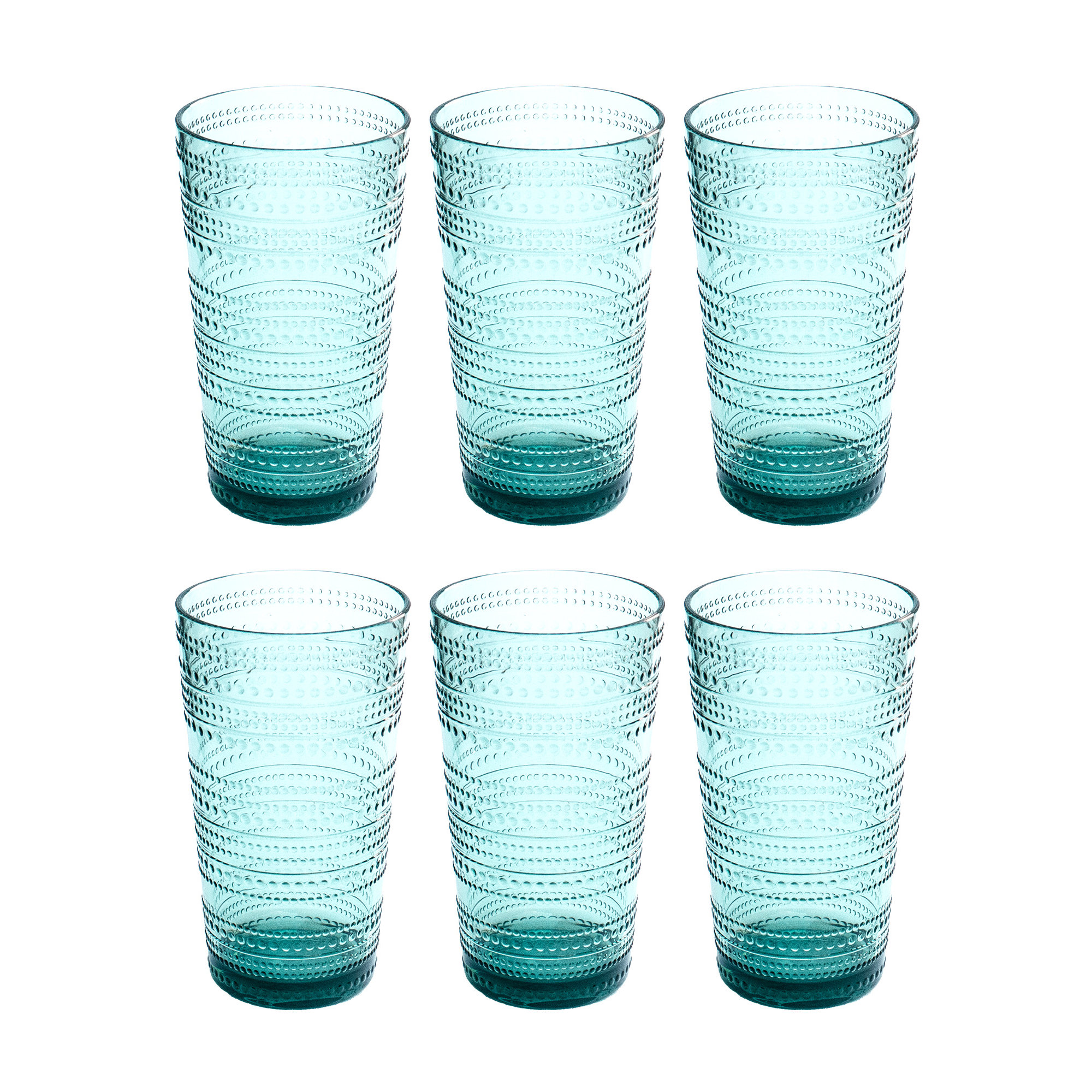 Joss & Main Chaplin 6 - Piece Acrylic Drinking Glass Glassware Set, 16oz., Green