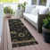 Machine Washable Indoor/Outdoor Xhevrie Black Rug