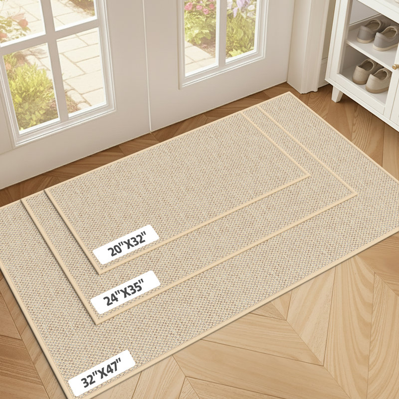 Tapis de porte antidérapant, intérieur en caoutchouc, L 20 po x L 32 po