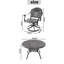 Ensemble de salle à manger en aluminium coulé 5 pièces 5 pièces, comprenant 4 chaises pivotantes et une table ronde de 48,03 po avec cadre noir