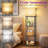 Bugarin 59" Bookcases with LED Light and Remote Control, 3 Color Temperature Column Floor Lamp