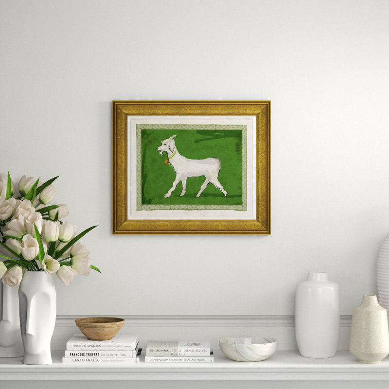 «Vallaurus in Green» par Dana Gibson - Peinture encadrée sur papier