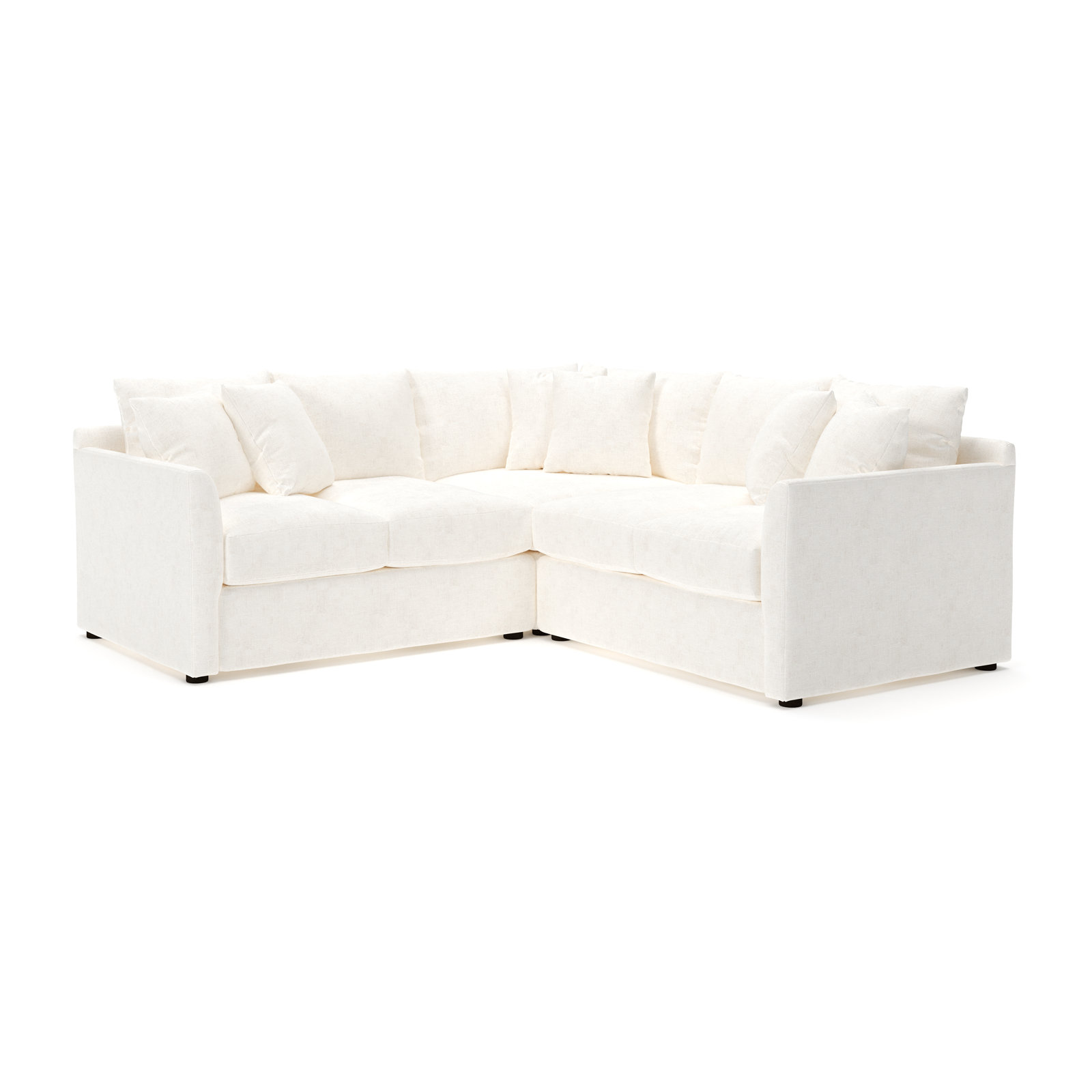 Cecelia Upholstered L-Sectional, Left Hand Facing, Bayou Off White Canvas
