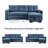 91.7" Solid Wood Frame Storage Reversible Recliner Chair With Foam Cushion, Dual-Purpose Sofa And Sofa Bed, Small Living Room Furniture-268501099