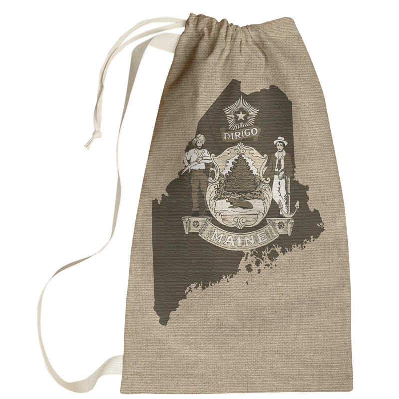 Sac à linge united states flag, Petit H 29 po x l 18 po x P 1,5 po, Beige-brun, Californie