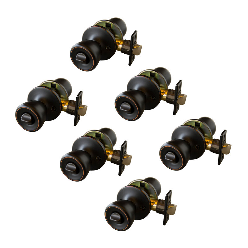 Terrace 6-Way Latch Privacy Door Knob, Oil Rubbed Bronze