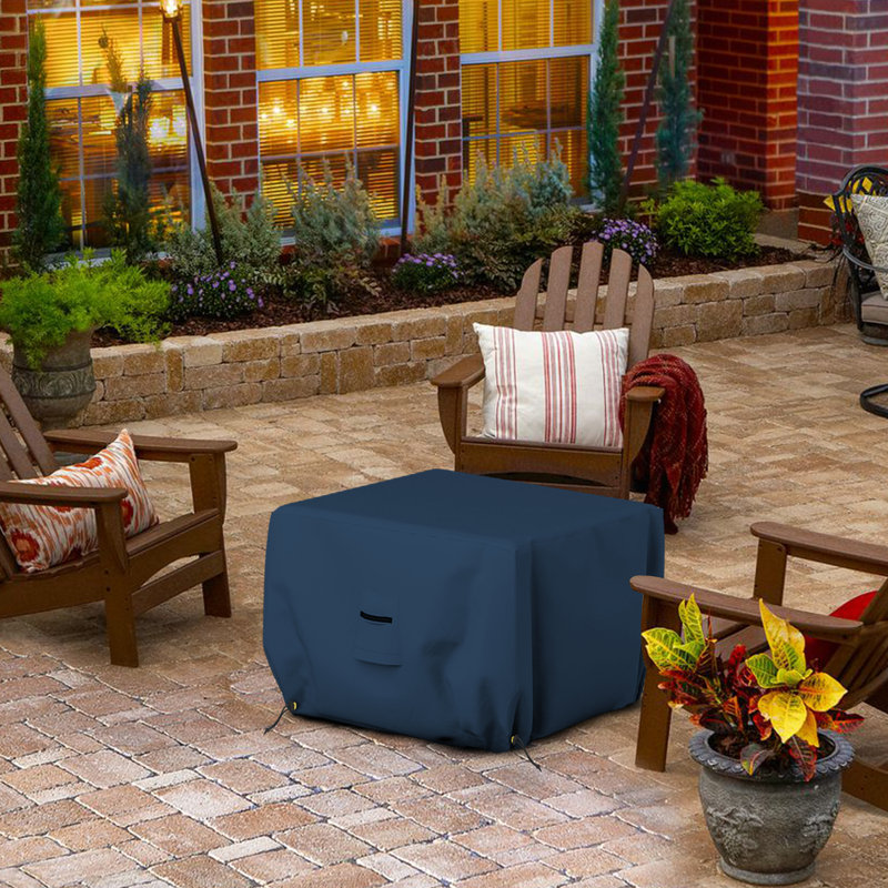 Heavy Duty Multipurpose Outdoor Square Fire Pit Cover, Durable & UV Resistant Patio Waterproof Cover Suitable For LAUREAN AEGEAN  Belle