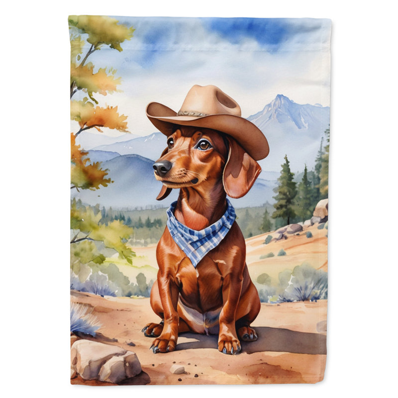 Drapeau Cowboy Welcome Garden, Teckel