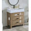 Meuble-lavabo simple 30 po avec lavabo en céramique Maxbano-144980357